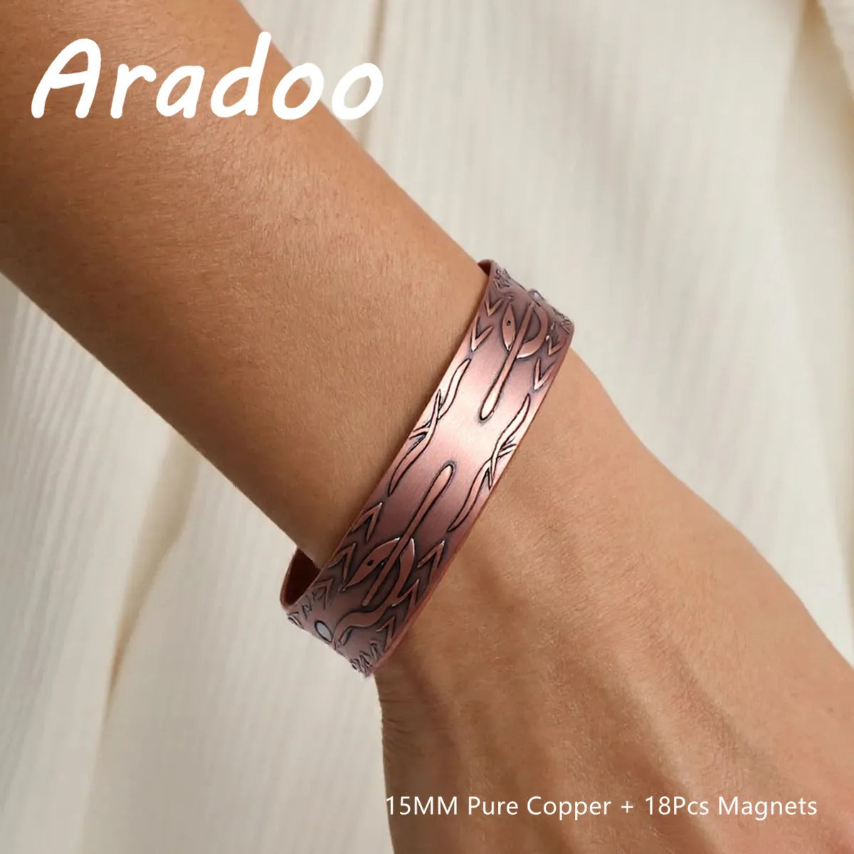 Vintage Pure Copper Cuff Bracelet | Magnetic Therapy for Wellness