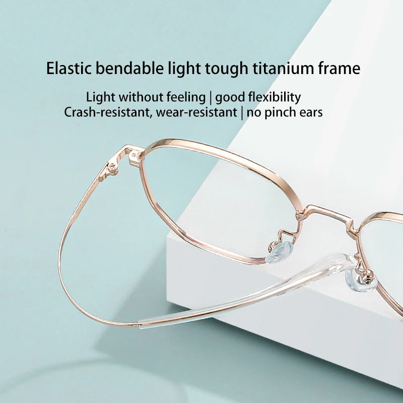 Retro Anti-Blue Light Eyeglasses for Women | Stylish and Customizable