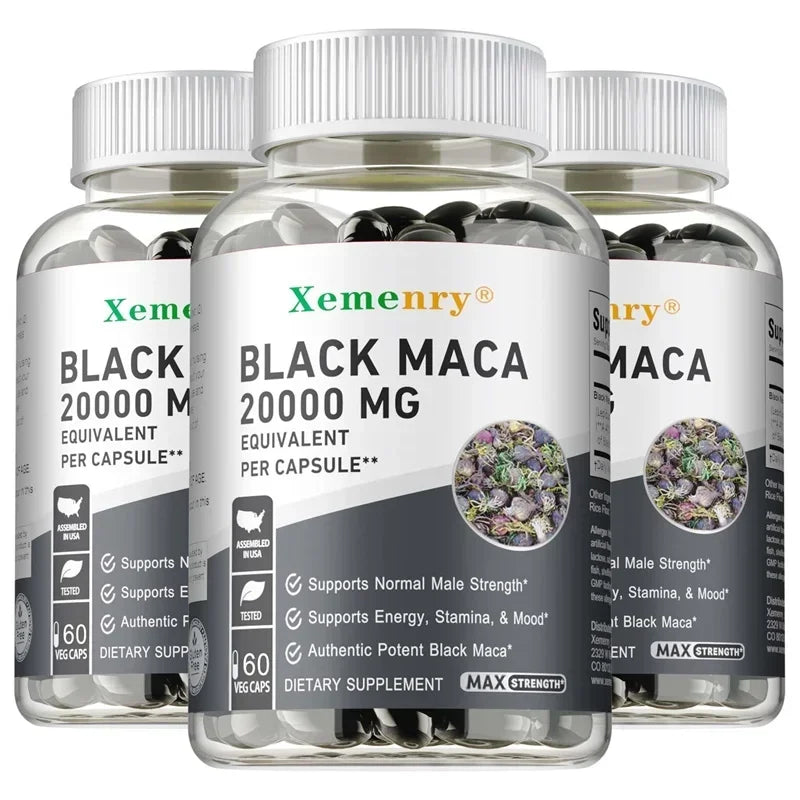 Black Maca Root Capsules | Enhance Energy & Reproductive Health