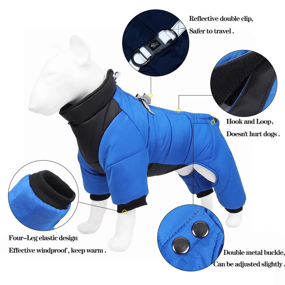 Waterproof Dog Jumpsuit Coat | Warm Winter Clothing for Pets