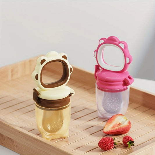 Alimentador de frutas y verduras de León de dibujos animados | Utensilios de dentición para bebés