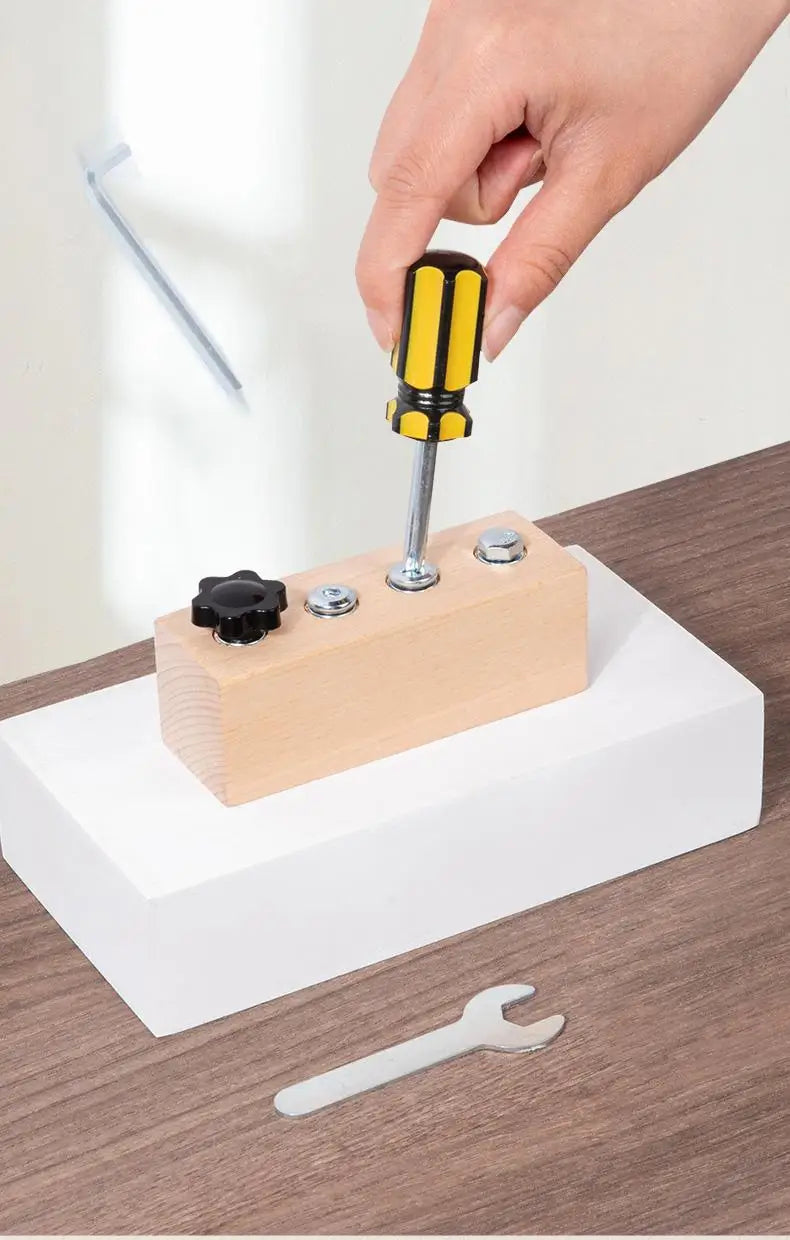 Kids Wooden Screw Nut Disassembly Toy | Montessori Learning