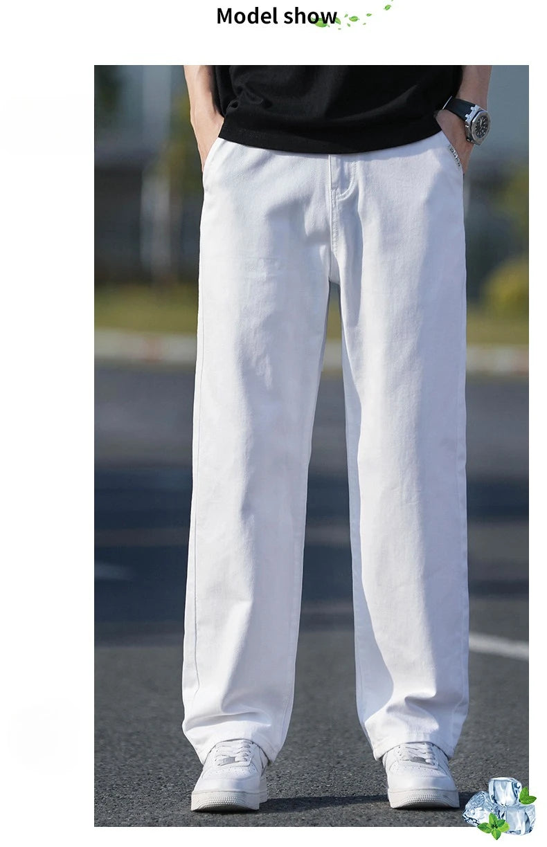 Men's Casual Loose Jeans | Lightweight Breathable Denim Pants