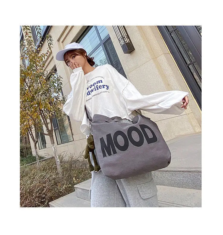Stylish Women's Canvas Messenger Bag | Trendy Crossbody Handbag