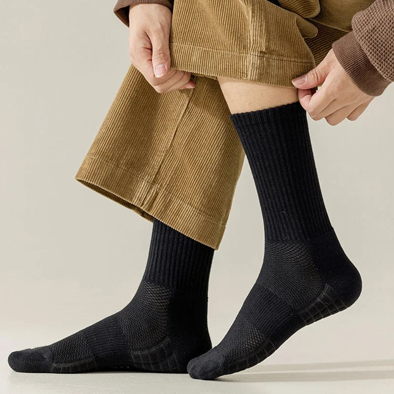 Men's Vintage Letter Medium Tube Socks | Thick Sports Comfort