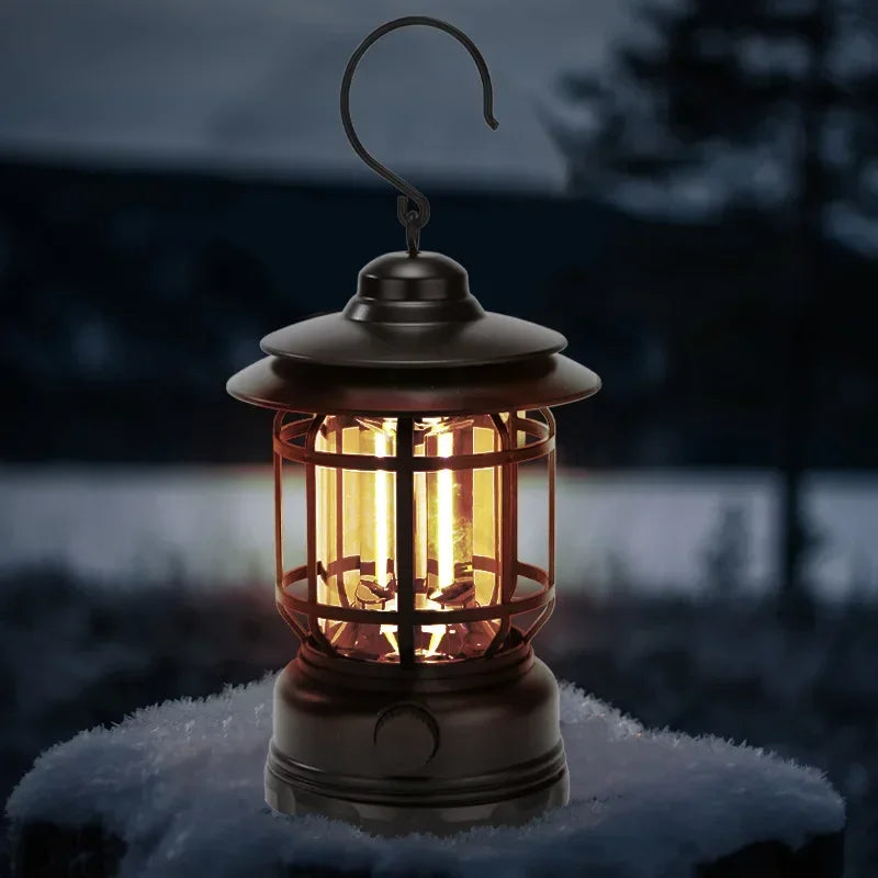 Portable Retro Lantern | Vintage Lighting for Outdoor Adventures