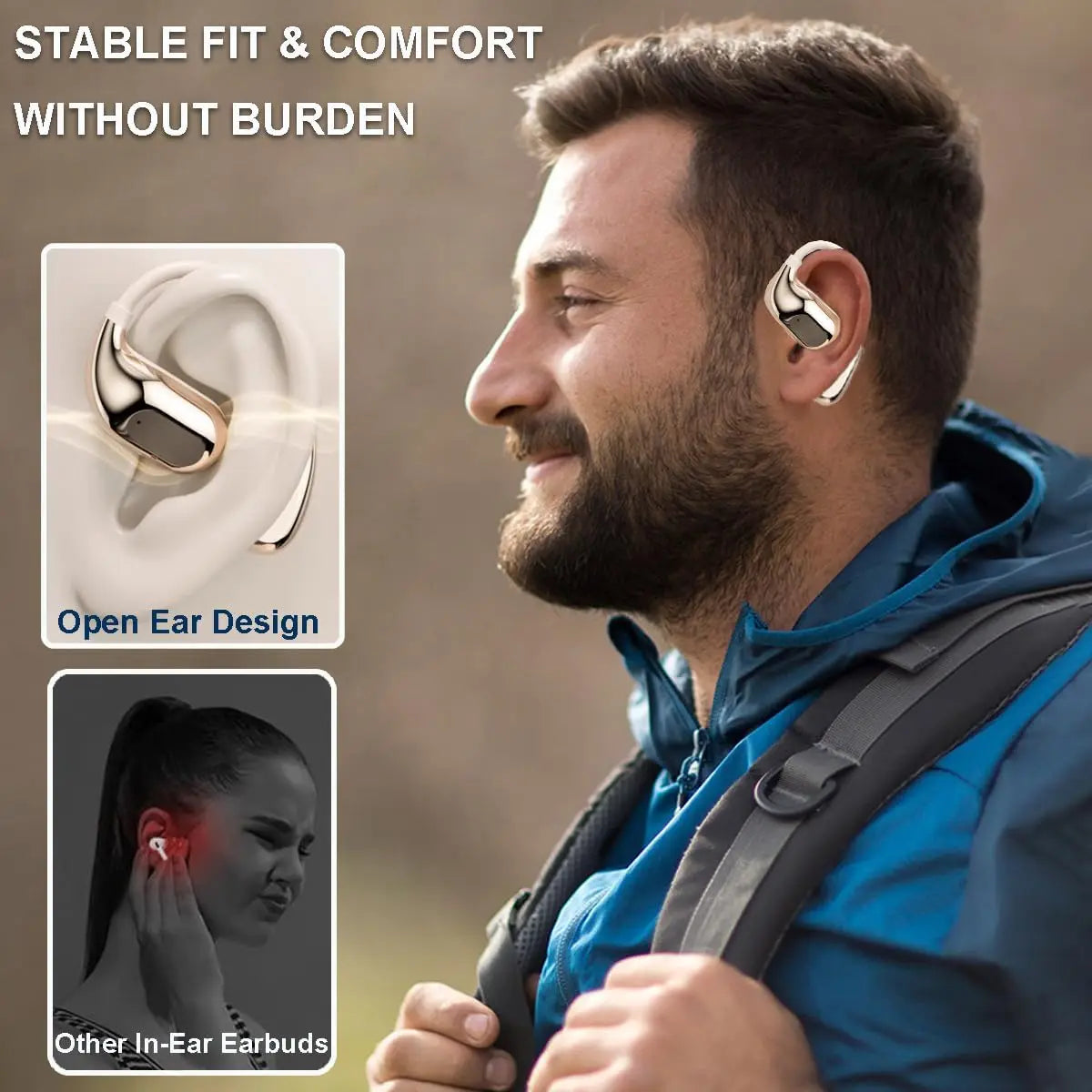 AI Translation Earbuds | Bluetooth 5.3 Open Ear Headphones