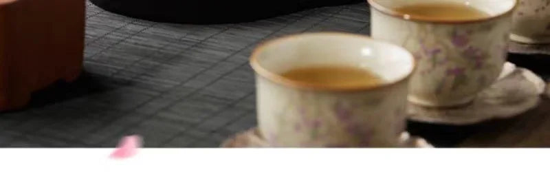 Retro Ceramic Tea Brewing Cup Set | Elegant Anti-Scald Teacup