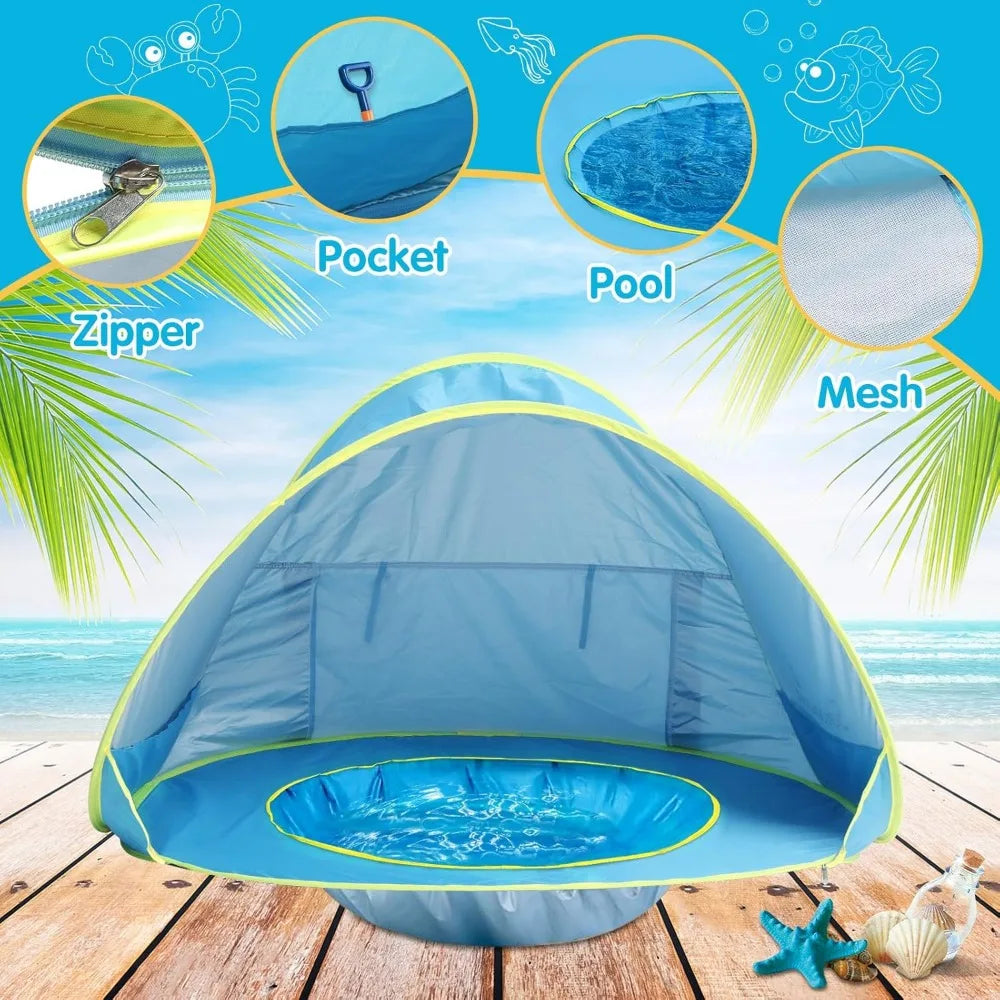 Portable Beach Shade Tent for Infants | UV Protection & Easy Setup