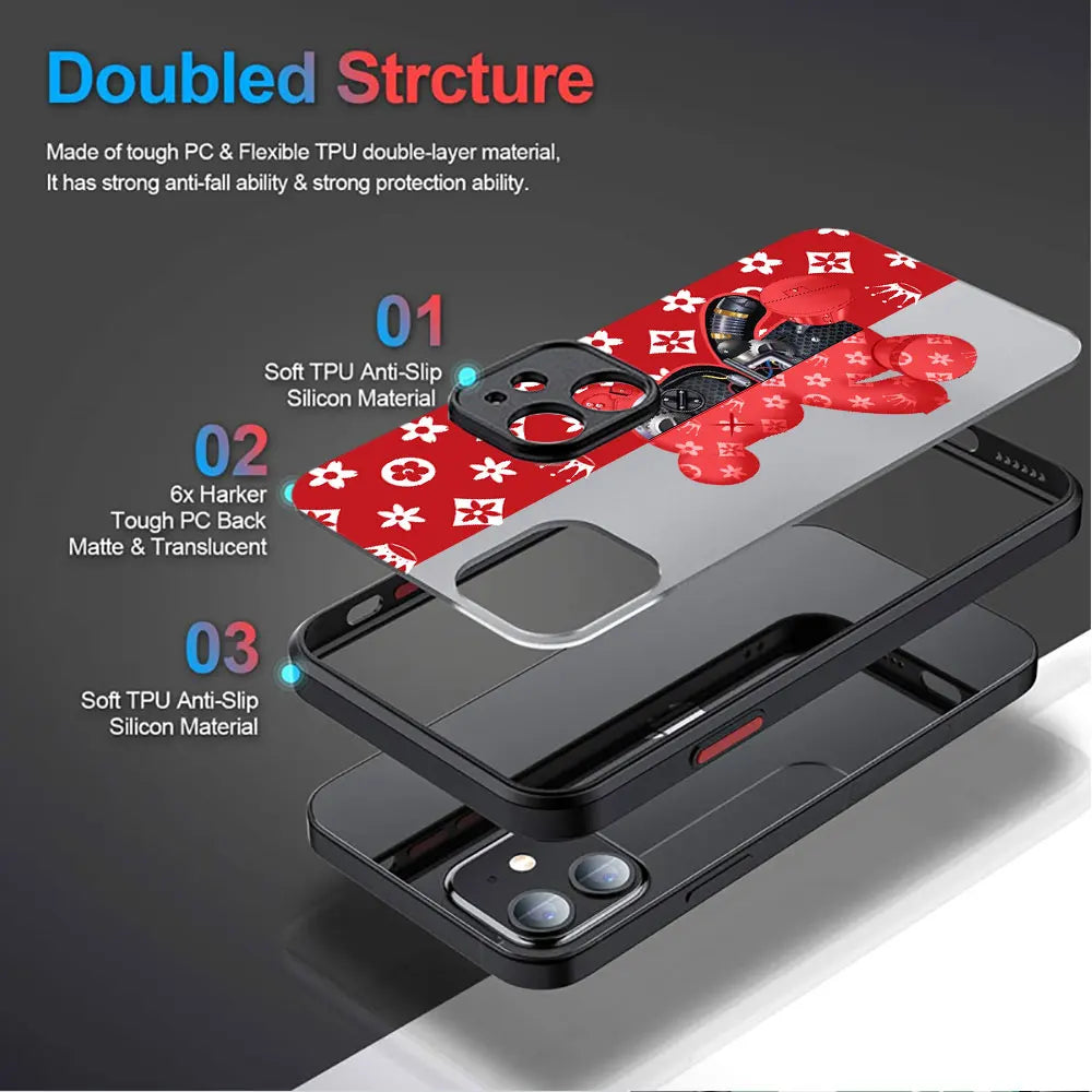 Matte Shockproof Case for iPhone | Luxury Cartoon Design