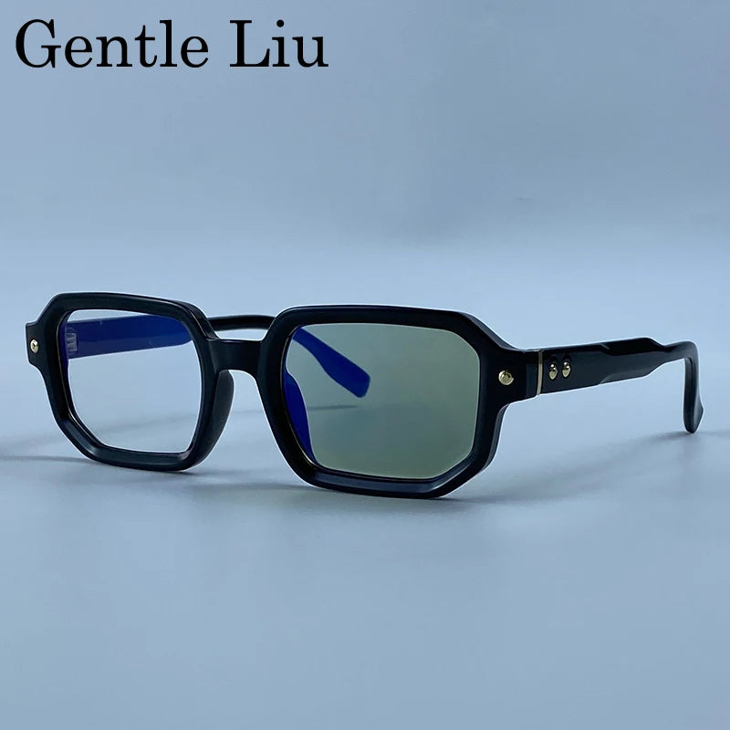Vintage Photochromic Square Sunglasses for Men | Retro Steampunk Style