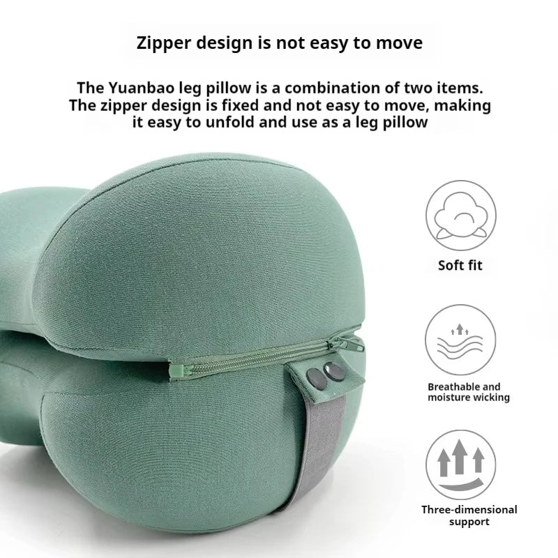 Contoured Leg Knee Pillow for Sleeping Cooling Memory Foam Leg Pillow for Sciatica Back Knee Joint Pain Help Spine Alignment