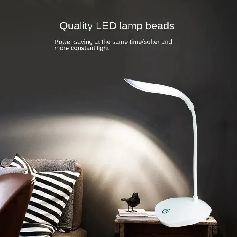 Lámpara de mesa LED recargable por USB | Luz nocturna regulable que cuida la vista