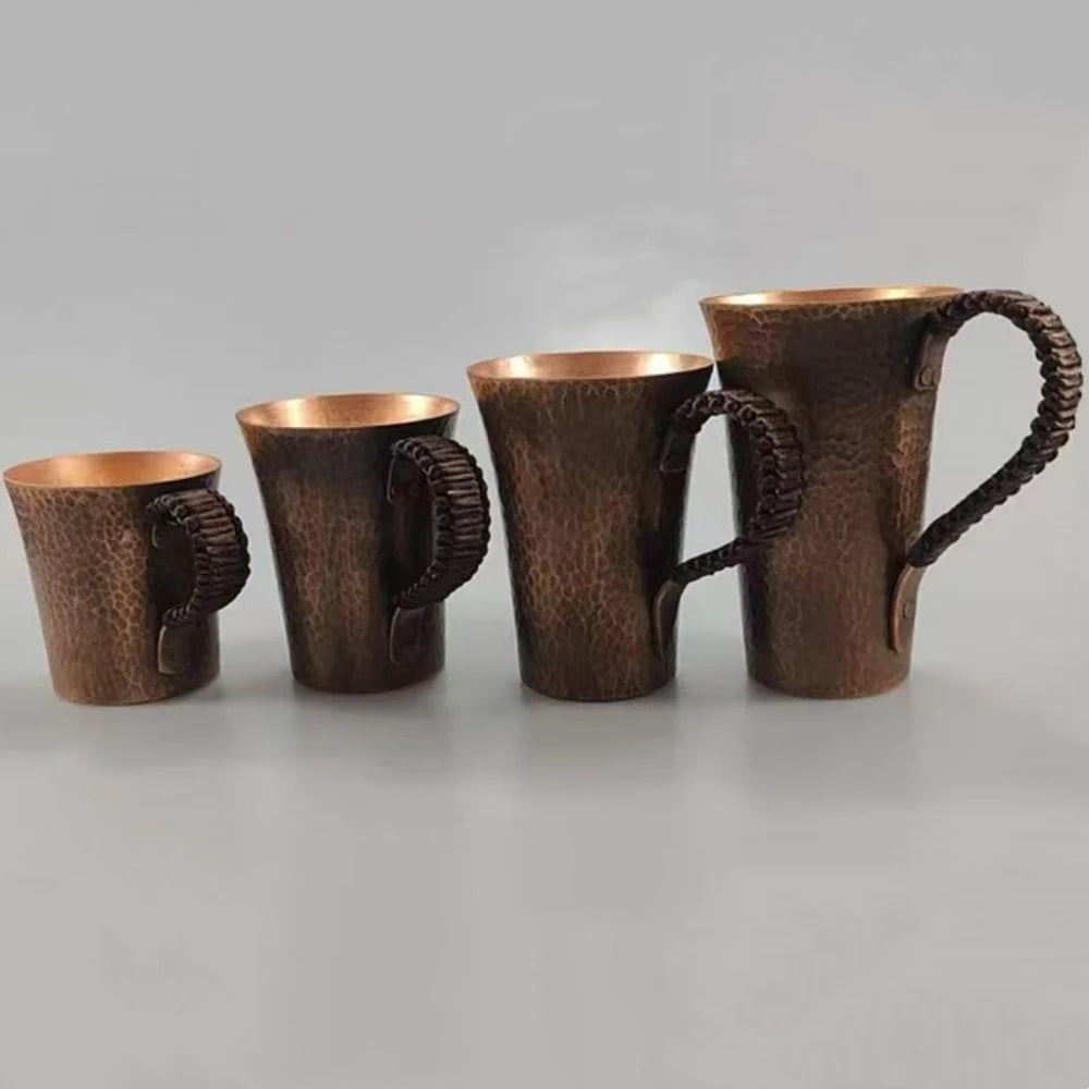 Vintage Pure Copper Mug | Handcrafted Moscow Mule Tumbler