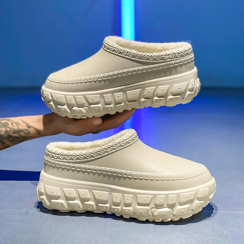 Couples Plush Cotton Slippers | Cozy Winter Indoor Shoes