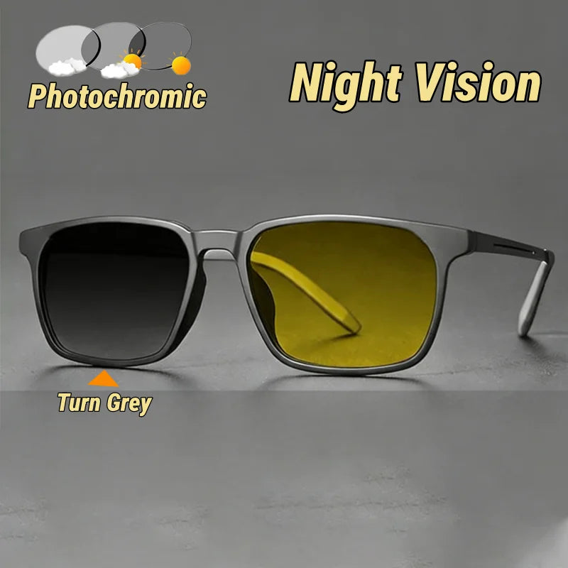 Photochromic Night Vision Glasses | Anti-Glare Eyewear for Day-Night Use