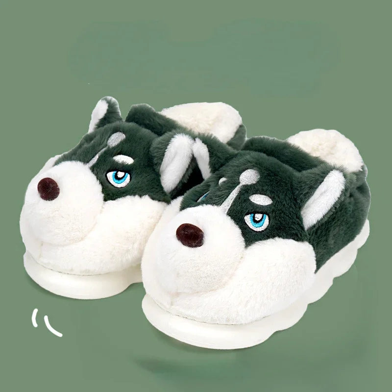 Men's Plush Cotton Slippers | Cozy Anti-Slip Indoor Shoes