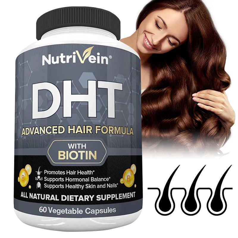 Premium DHT Blocker with Biotin | Hair Growth Supplement for All