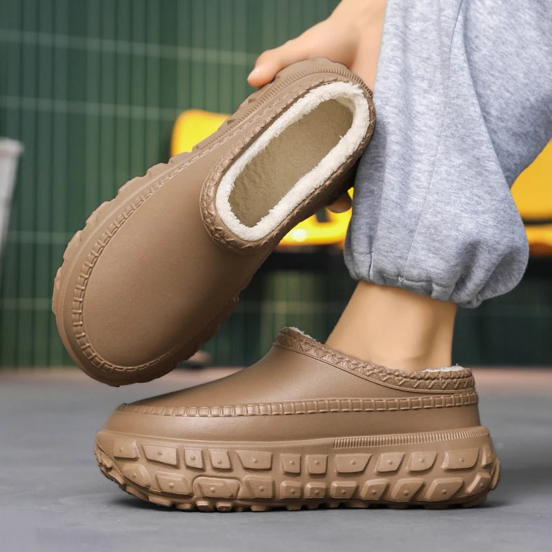 Couples Plush Cotton Slippers | Cozy Winter Indoor Shoes
