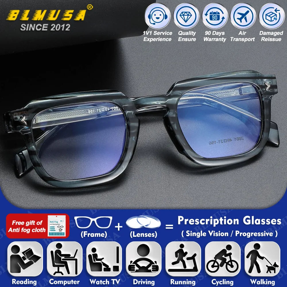 Retro Polygonal Prescription Glasses | Anti-Blue Light Eyewear
