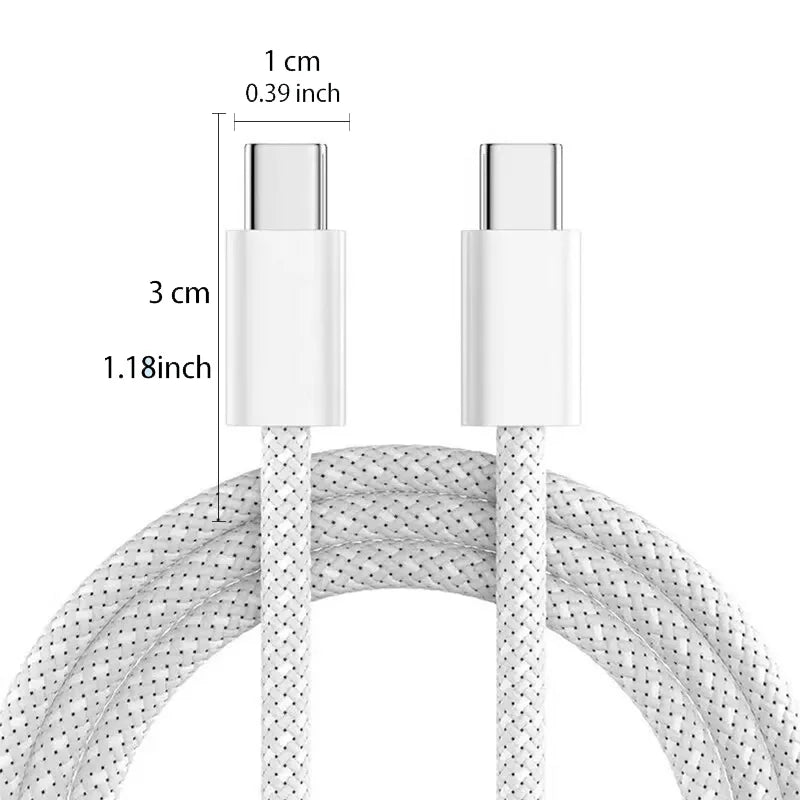 1/3PCS 60W USB-C to USB-C Fast Charging Cable, for Iphone 15/Samsung, Compatible with Ipad Pro, Air5, Macbook, Samsung S22/S21