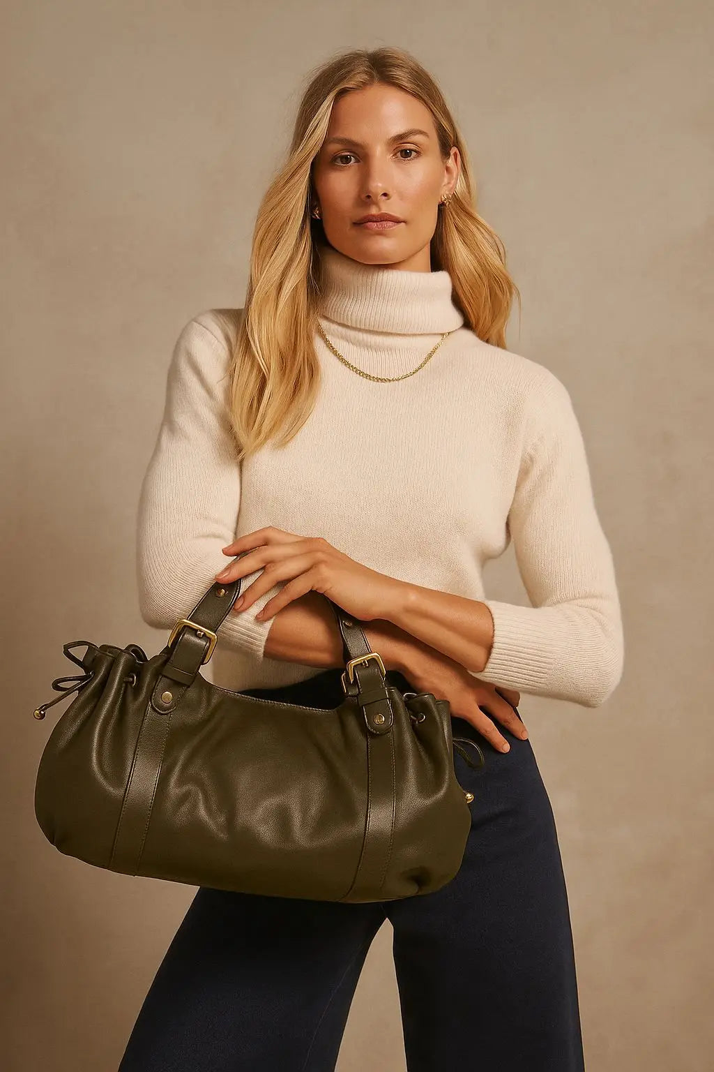 Bolso Tote Vintage de Cuero Lavado para Mujer | Elegante y de Gran Capacidad