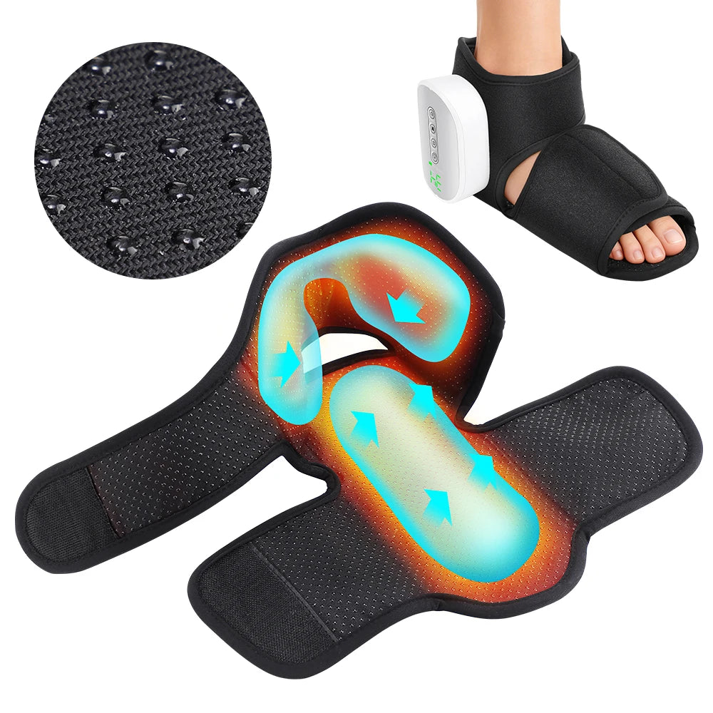Wireless Air Pressure Ankle Massager | Electric Heating & Vibration