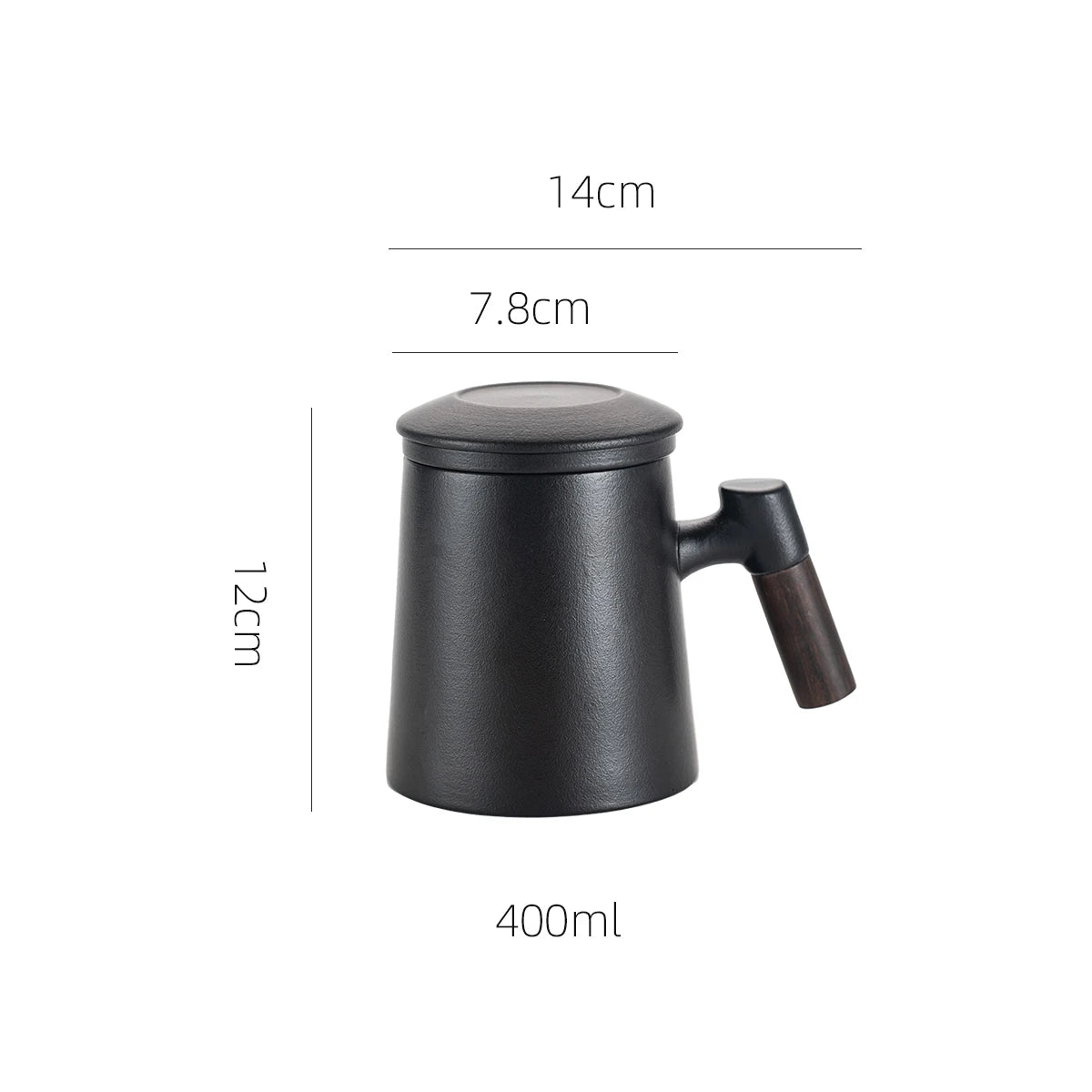 Elegant 3-Piece Ceramic Tea Cup Set with Lids | Perfect Beverage Mugs