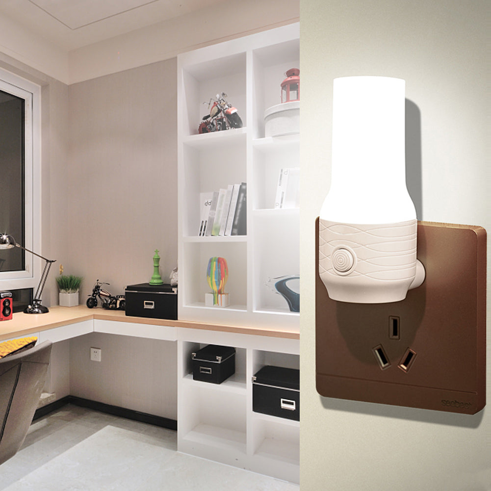 Luz nocturna LED enchufable | Iluminación blanca cálida y brillante ajustable