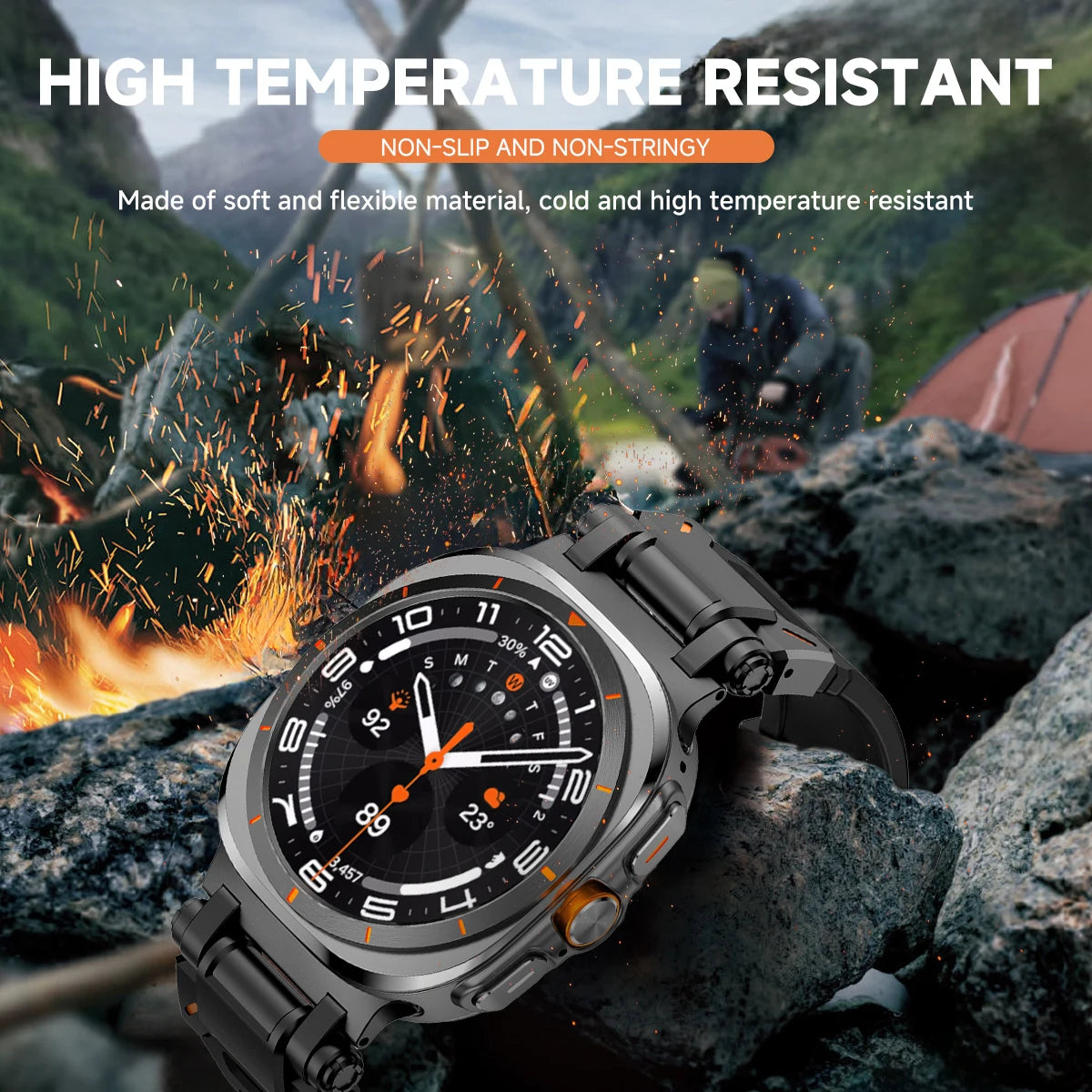 Luxury Rubber Strap for Galaxy Watches | Sporty & Comfortable Band
