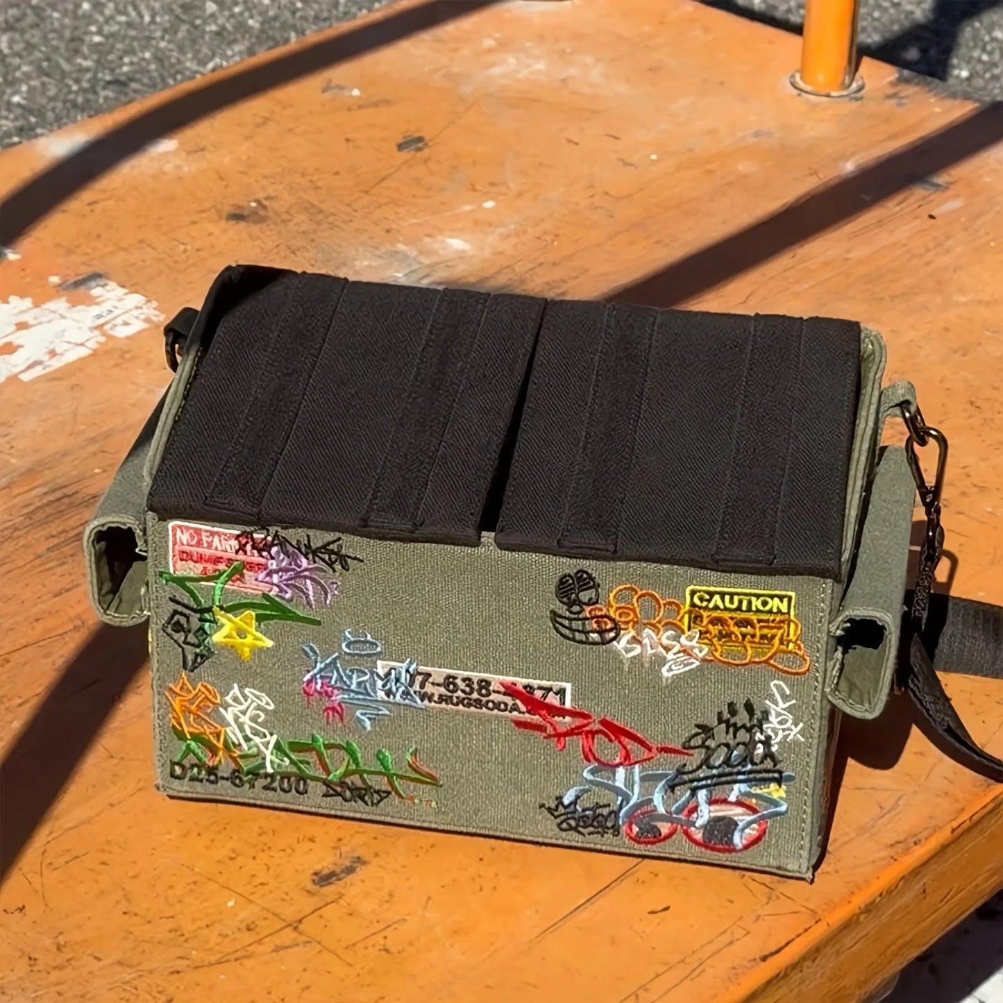 Anime-Themed Crossbody Bag | Large Capacity Graffiti Style