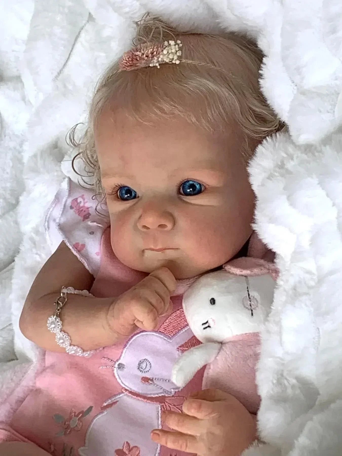 45CM Realistic Reborn Baby Doll with Blonde Hair | Cuddly Soft Body
