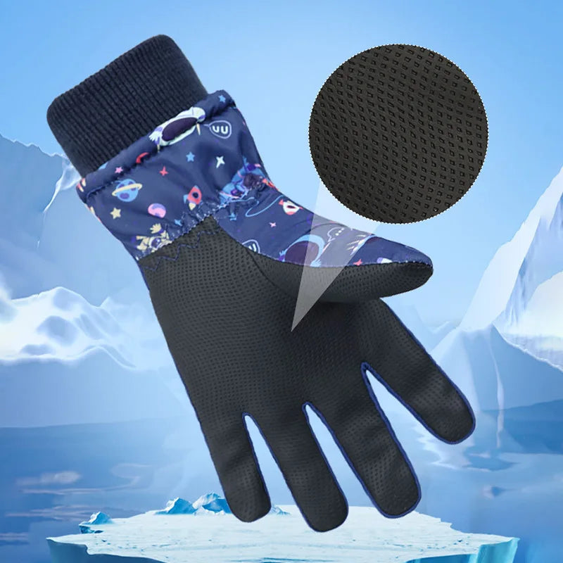 Waterproof Kids Winter Gloves for Skiing, Snowboarding & Cycling