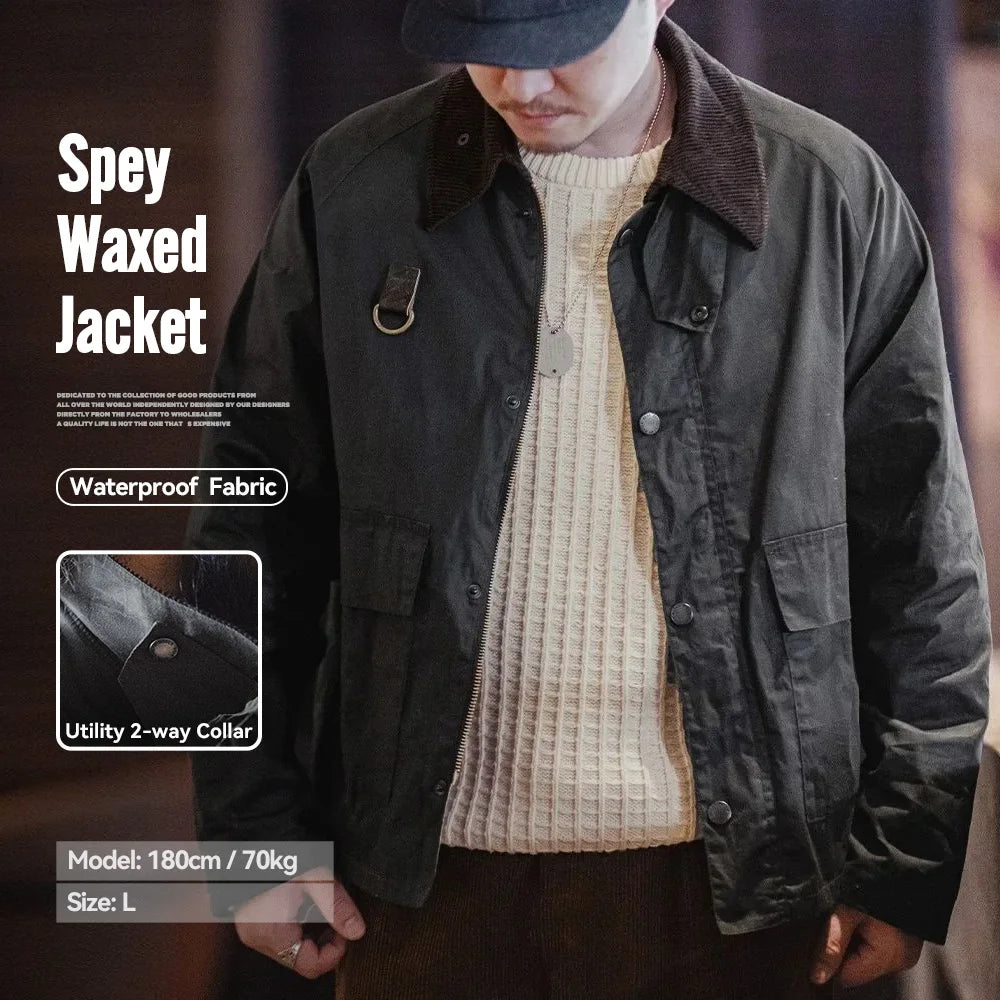 Vintage Waxed Fishing Jacket for Men | Classic Outdoor Coat