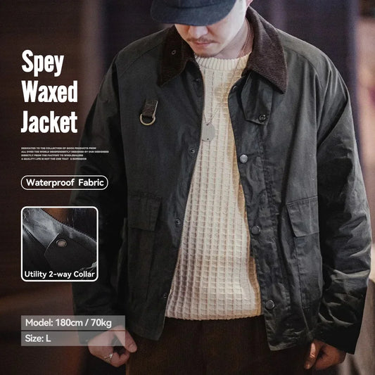 Vintage Waxed Fishing Jacket for Men | Classic Outdoor Coat