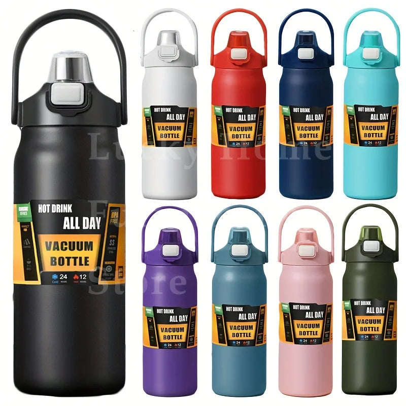Large Capacity Insulated Stainless Steel Thermo Bottle | Portable Mug