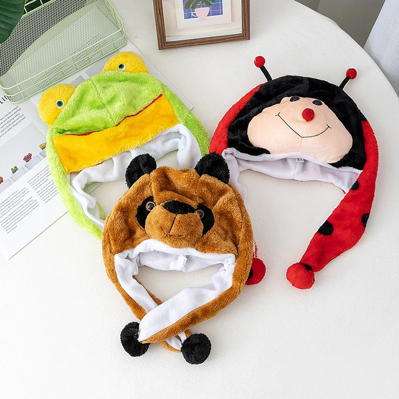 Unisex Funny 3D Bulls Head Plush Winter Beanie | Cozy Cartoon Hat