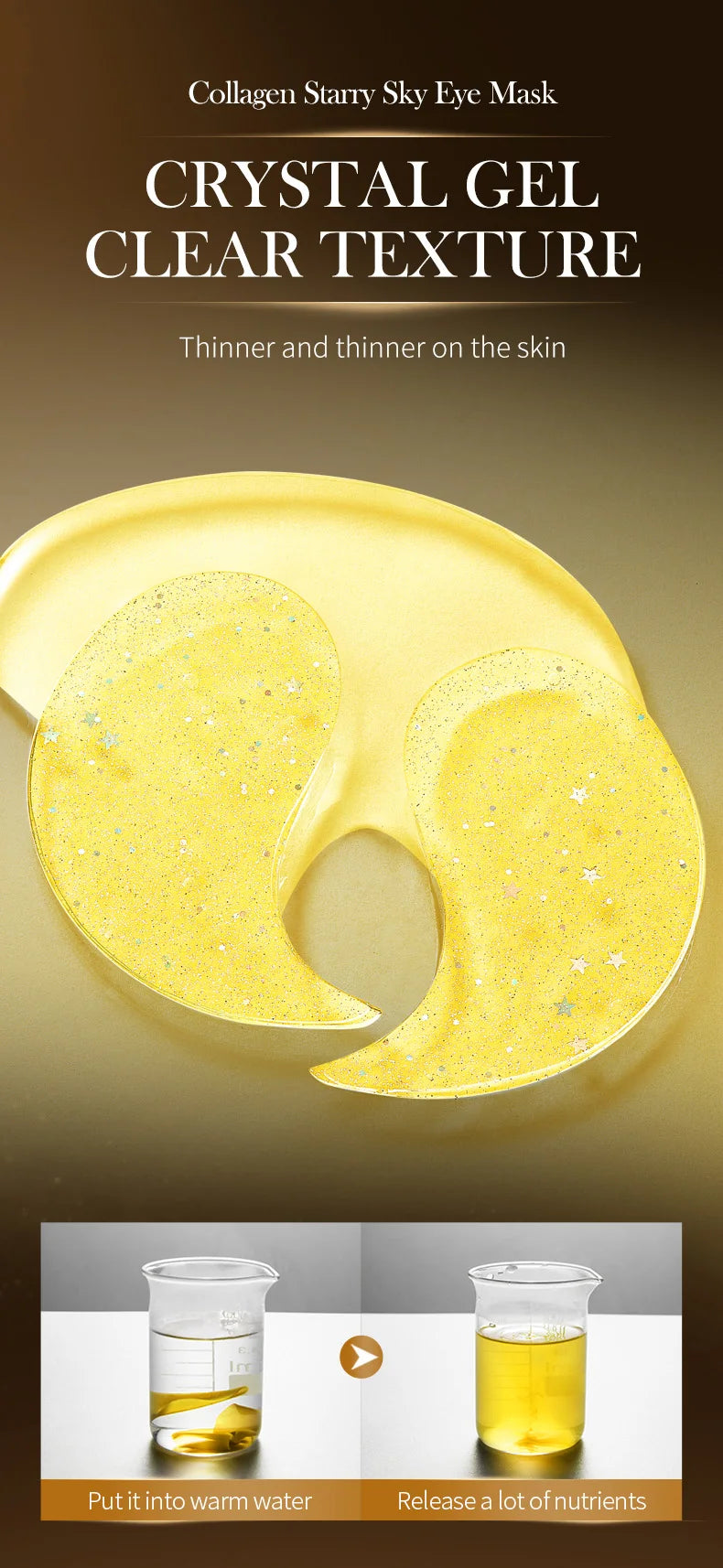 60pcs Vitamin C Collagen Eye Masks | Brighten and Hydrate Eyes