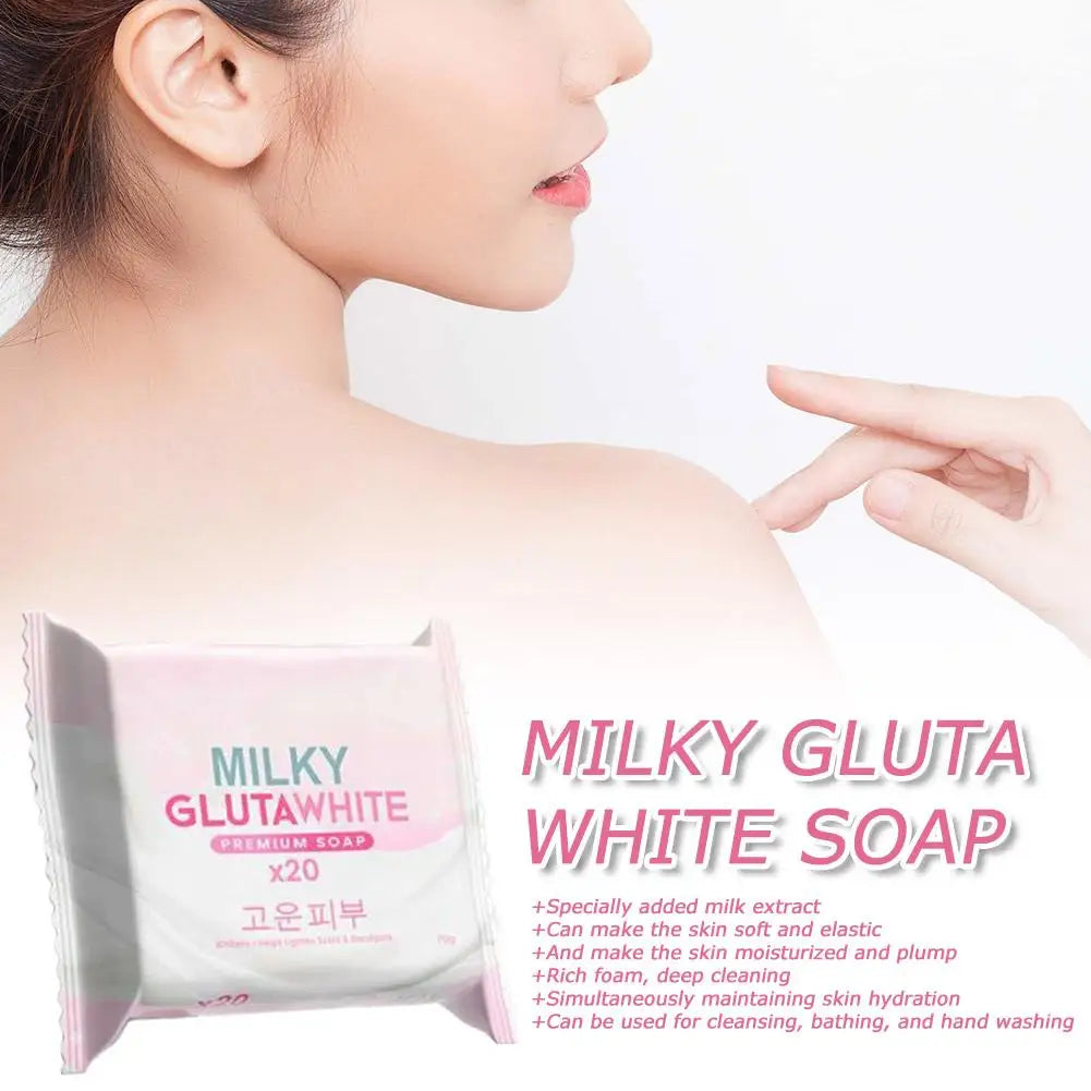 Premium Korean Glutathione Milk Soap | Deep Cleansing & Nourishing