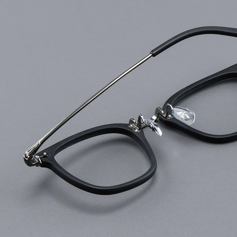 Men's Luxury Pure Titanium Rectangular Frame Eyeglasses