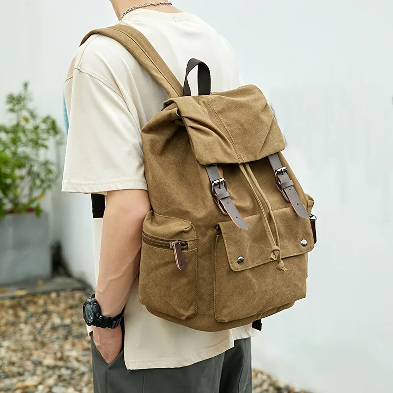 Stylish Large Capacity Canvas Backpack | Unisex Travel Bag