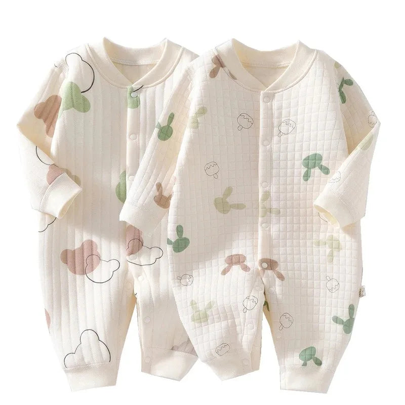 3 Layers Newborn Jumpsuit | Adorable Cotton Bear Bunny Romper