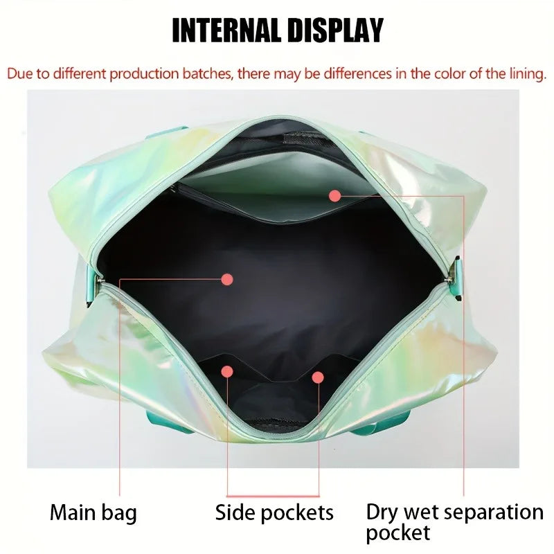 Lightweight Holographic Travel Duffel Bag | Large Capacity Tote