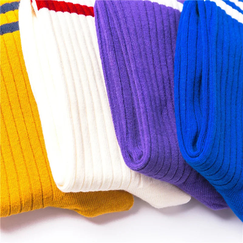 Stylish Women's Striped Long Socks | Comfortable Casual Footwear