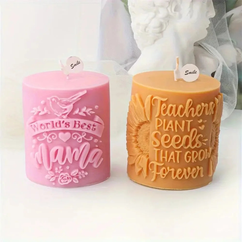 Cylindrical Silicone Candle Mold | Ideal for DIY Candle Making