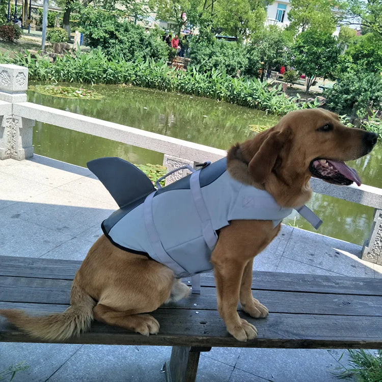 Pet Dog Life Vest Summer Shark Mermaid Pet Life Jacket Dog Clothes Harness Dogs Swimwear Pets Swimming Suit Funny Cute Dog Costu