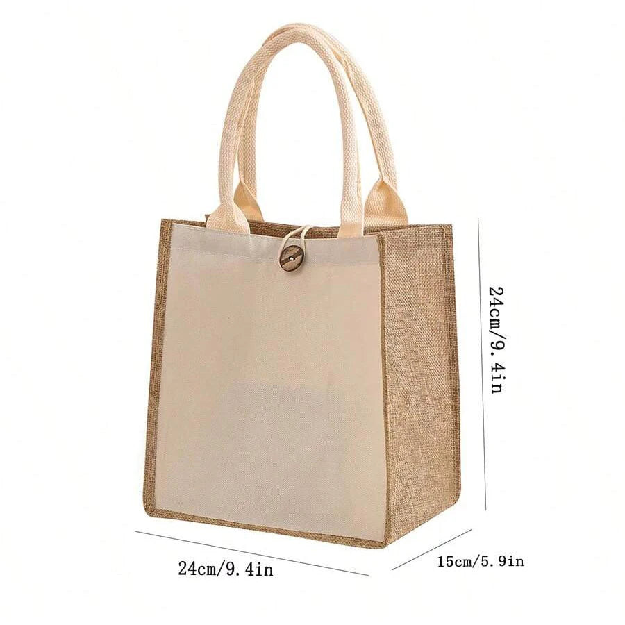 Large Capacity Linen Tote Bag | Versatile Shoulder Bag for Commuting