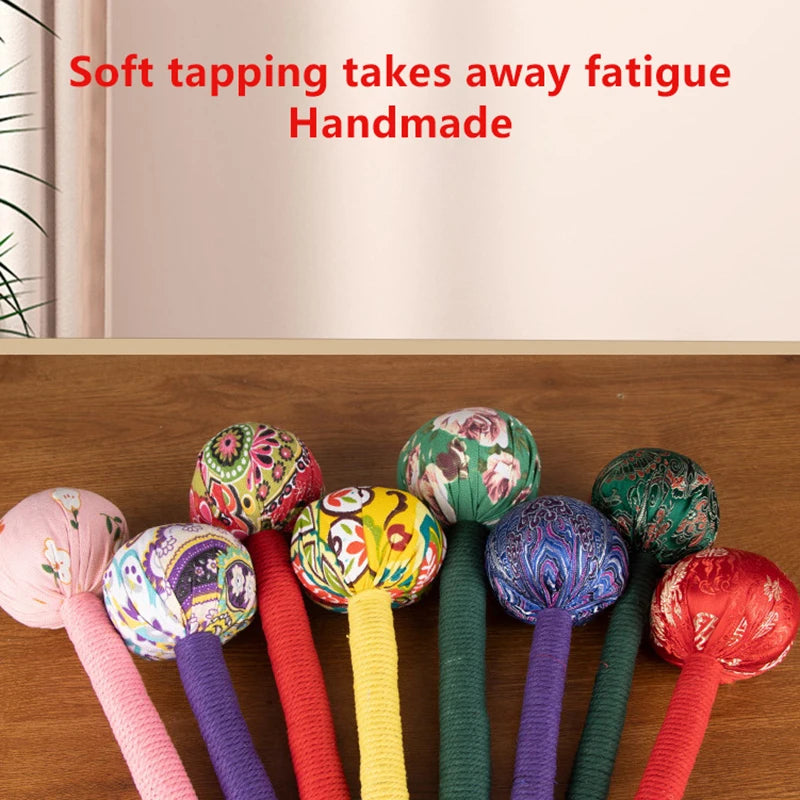 Long-Handled Wormwood Massage Hammer for Stress Relief