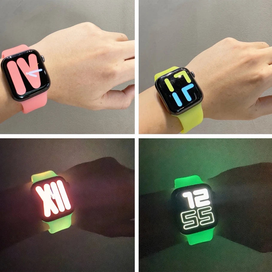 Glow-in-the-Dark Silicone Sport Strap for Smartwatches | Ultimate Accessory