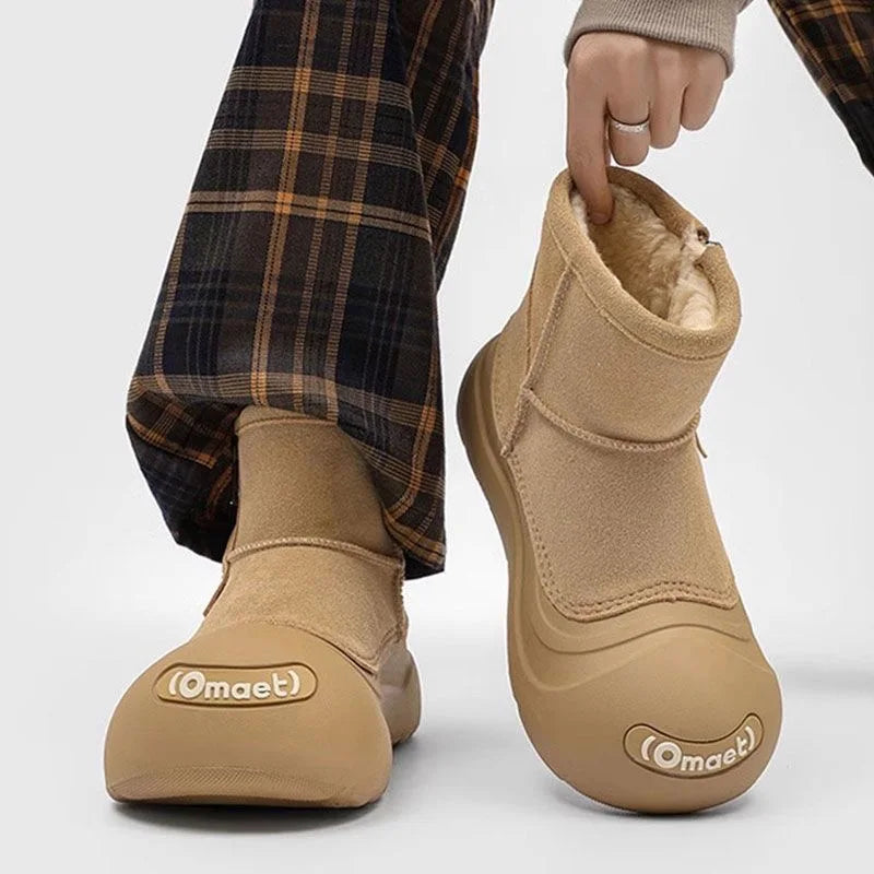 Couples Winter Snow Boots | Warm Plush Mid-Calf Ankle Boots